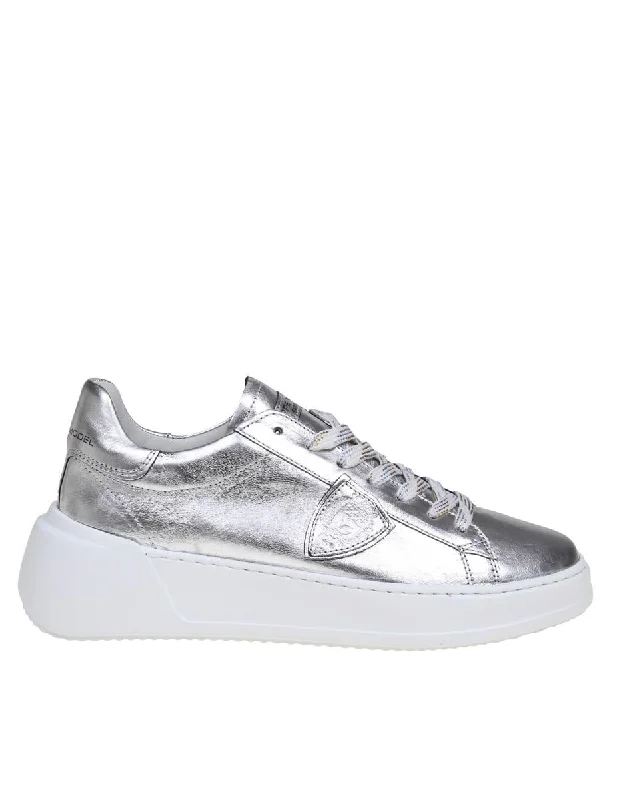 Philippe Model Laminated Leather Sneakers