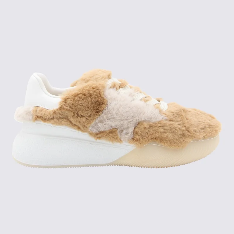 Stella Mccartney Caramel Brown Fleece Loop Sneakers