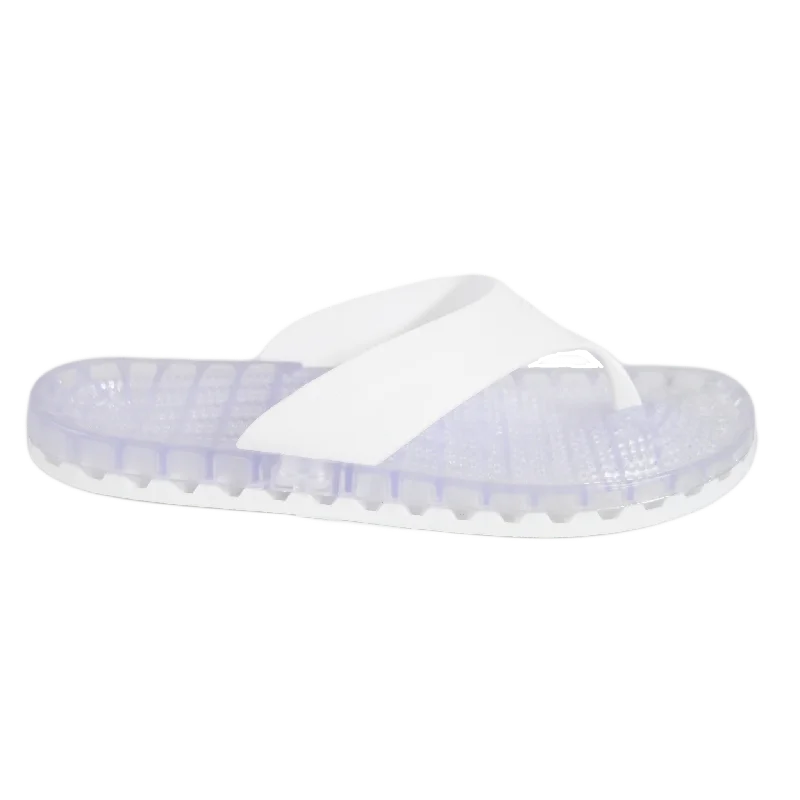 Ibiza - Clear Thong Sandal - White