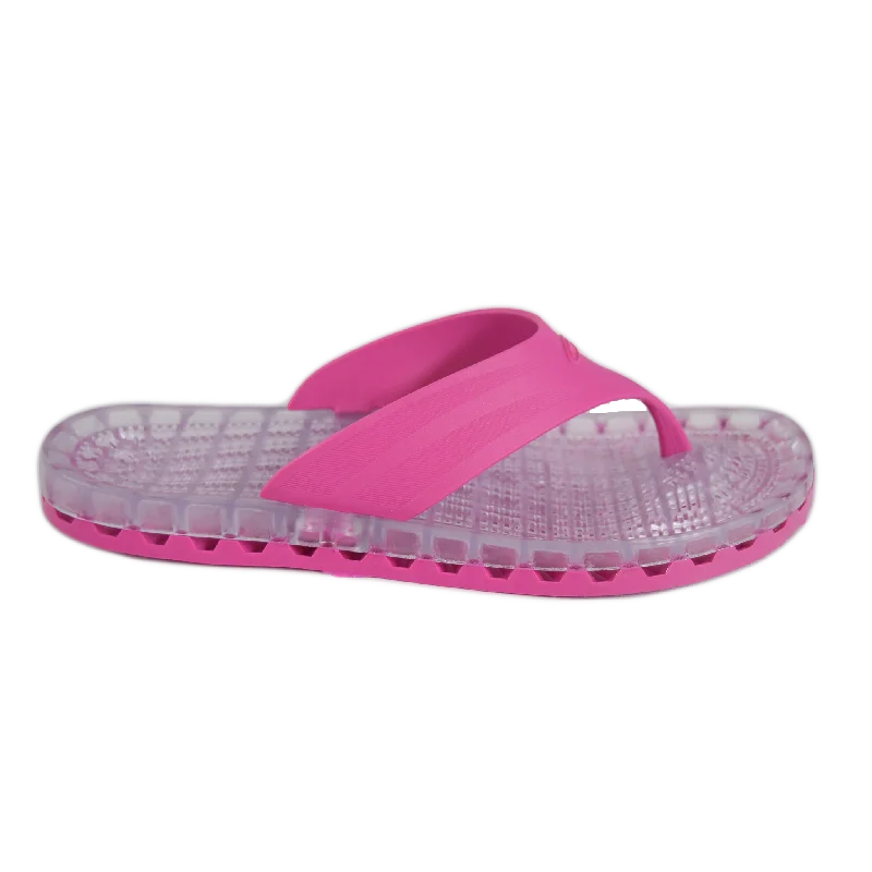 Ibiza - Clear Thong Sandal - Fuchsia