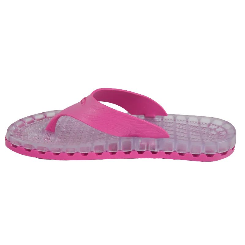 Ibiza - Clear Thong Sandal - Fuchsia