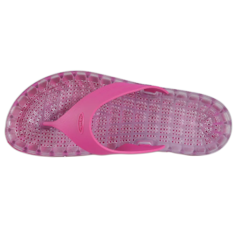 Ibiza - Clear Thong Sandal - Fuchsia