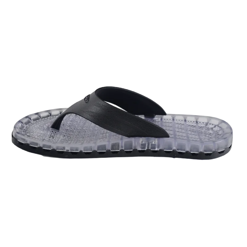 Ibiza - Clear Thong Sandal - Black