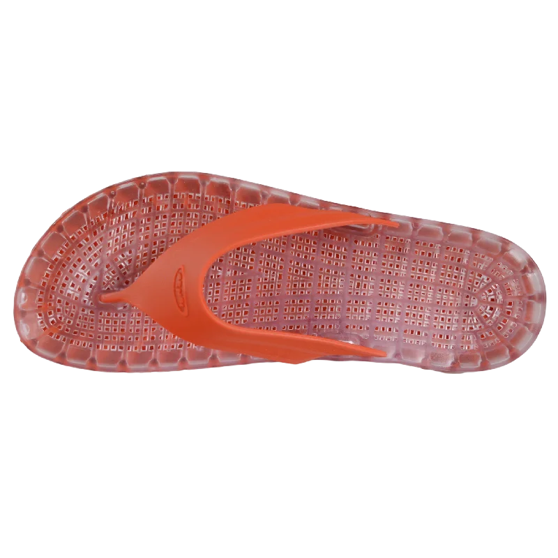 Ibiza - Clear Thong Sandal - Red