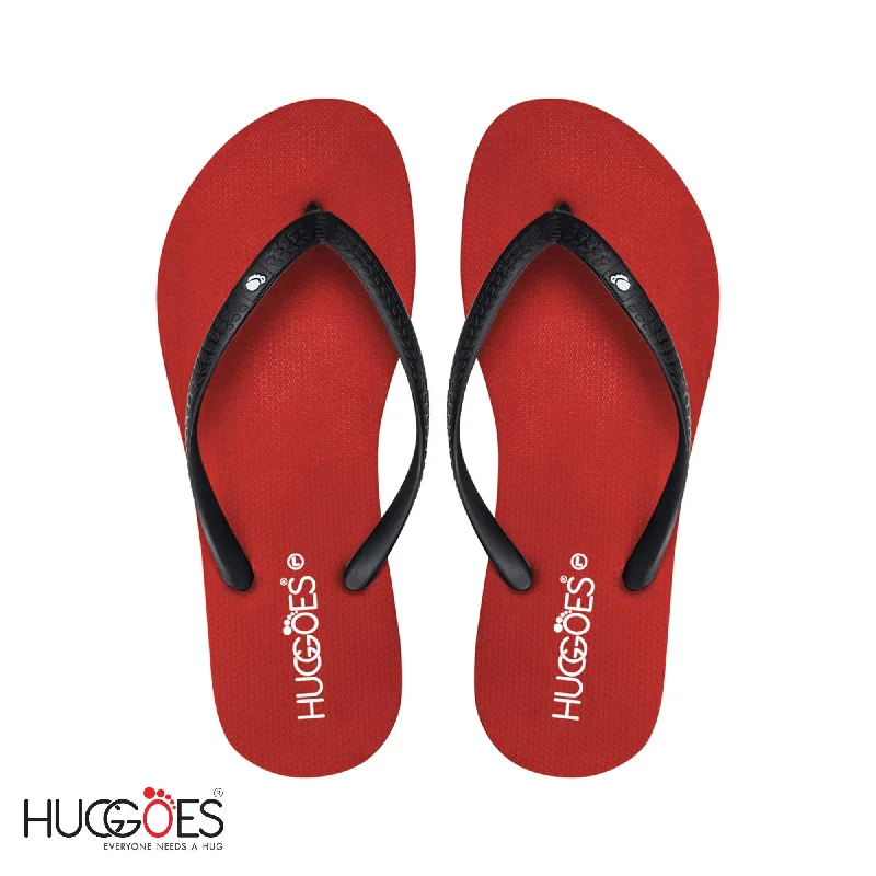 Huggoes by Aerothotic - Crimson Women's Flip Flops Slippers - Original Thailand Imported - (RD1)