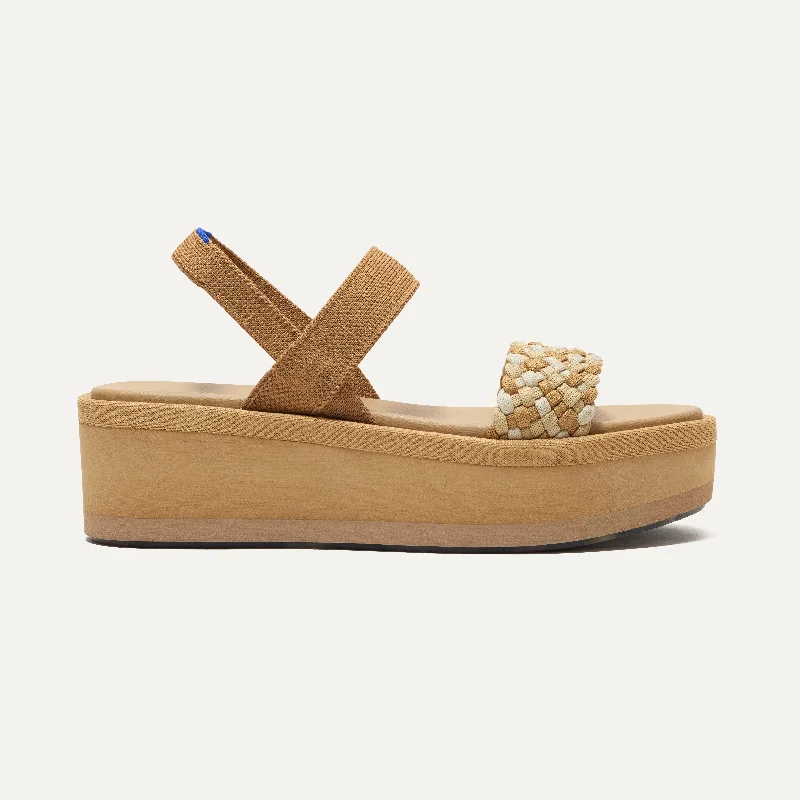 The Lightweight Wedge Sandal - Beach Sand Woven