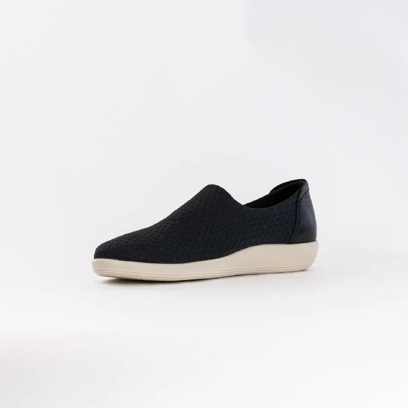 ECCO Soft 2.0 Slip On (Women's) - Black/Black