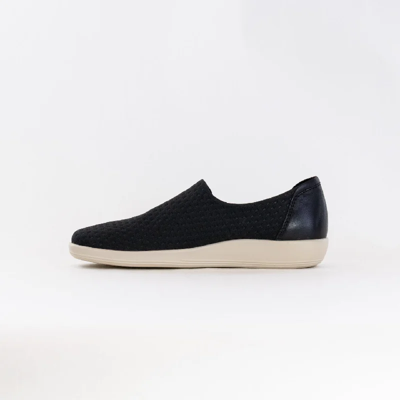 ECCO Soft 2.0 Slip On (Women's) - Black/Black