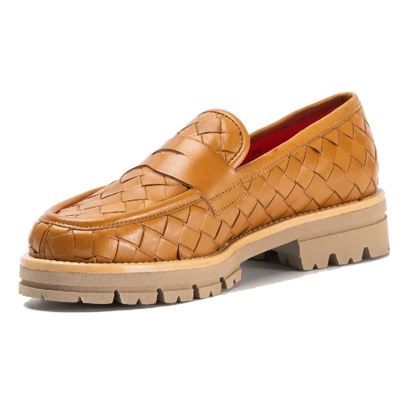 Pas De Rouge Women's Marta Cuero Woven Leather