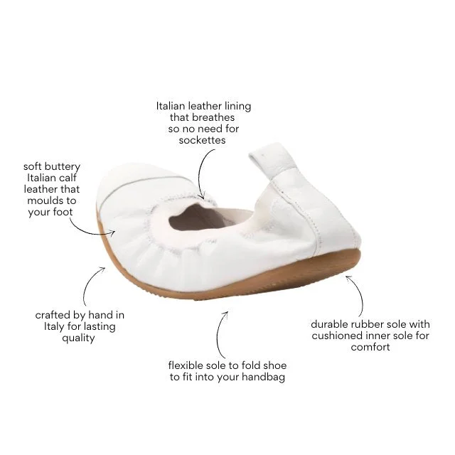 Alba - Classic White Ballet Flat