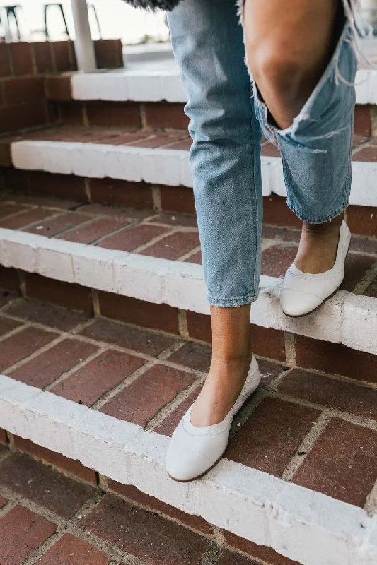 Alba - Classic White Ballet Flat