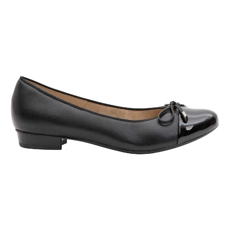 Ara Women's Belinda Leather/Patent Tip Black