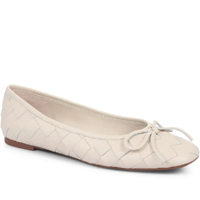 Bellissa Woven Leather Ballet Flats - BELLISSA / 321 141