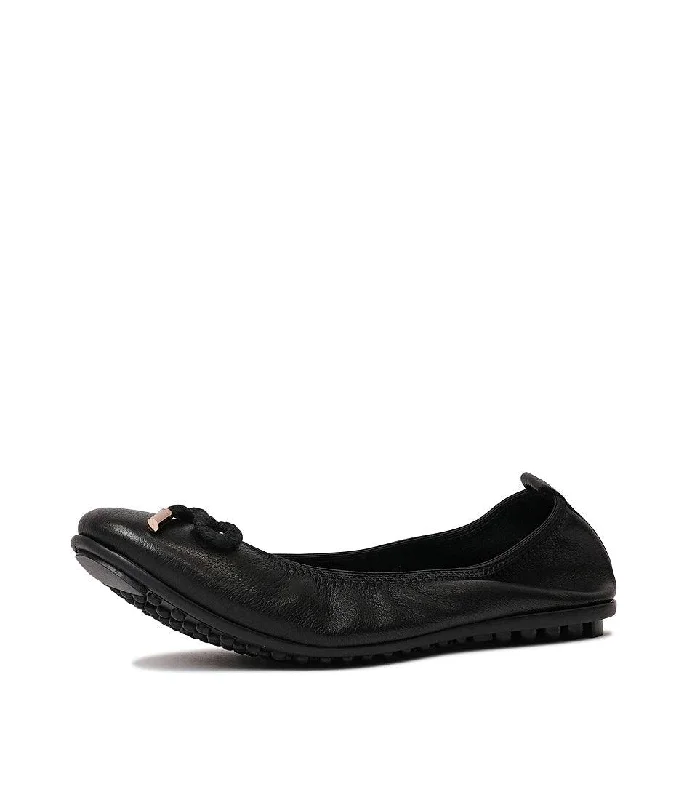 Beyond Black Leather Ballet Flats