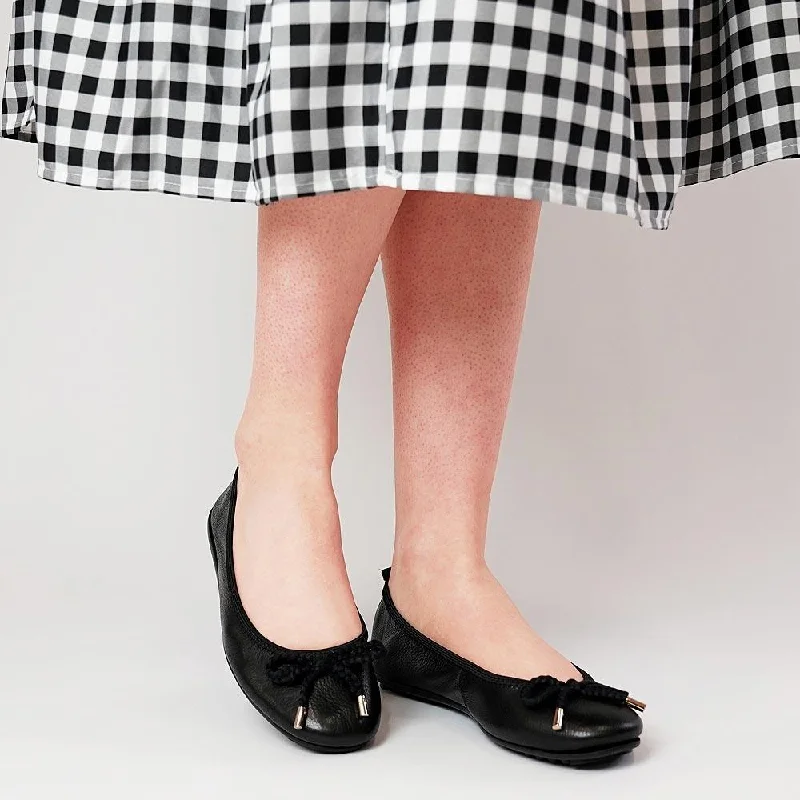 Beyond Black Leather Ballet Flats