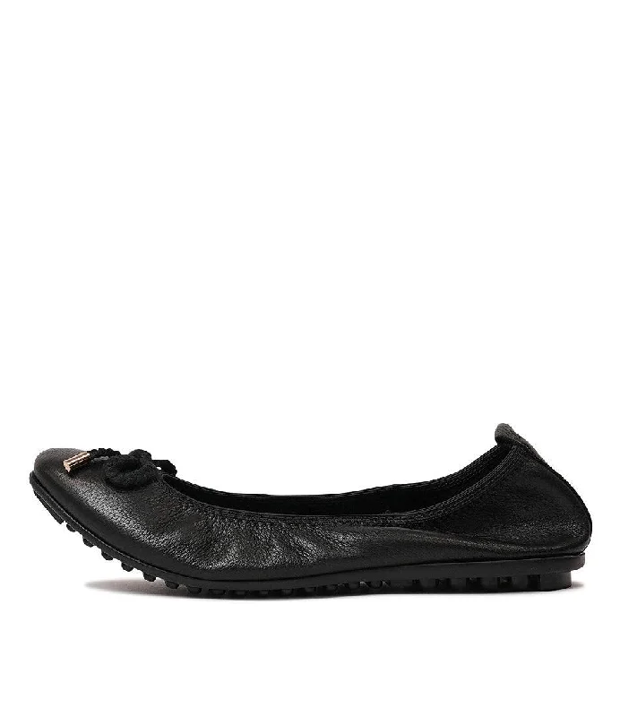 Beyond Black Leather Ballet Flats