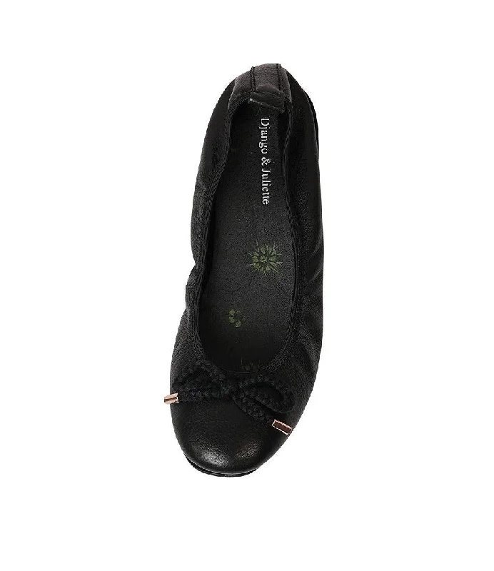 Beyond Black Leather Ballet Flats