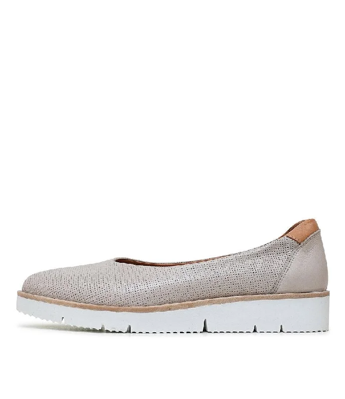 Cemone Taupe Leather Flats