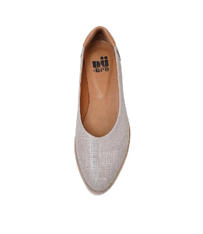 Cemone Taupe Leather Flats