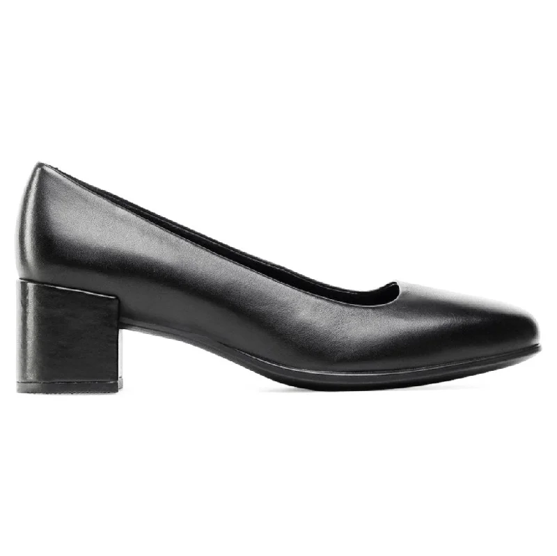 Shape Squared 35 Full Grain Leather Women's Block Heel Slip-On Shoes