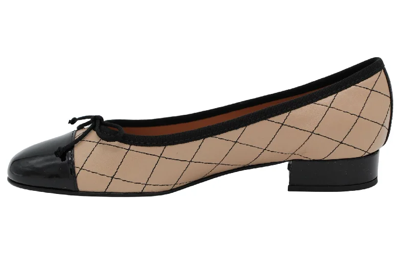 Fabucci Camel and Black Ballet Flat