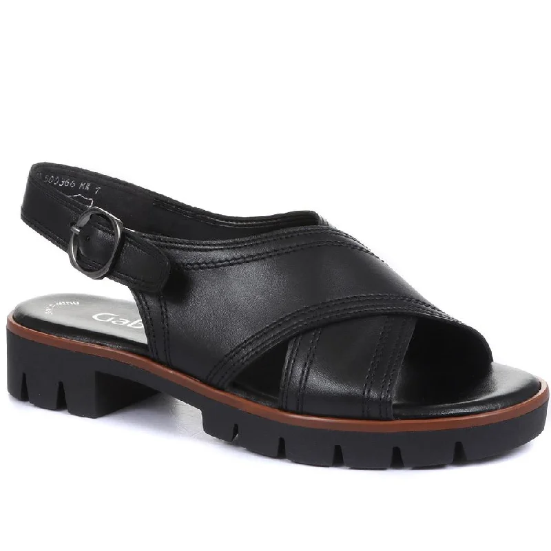 Fete Platform Leather Sandals - GAB33507 / 319 535