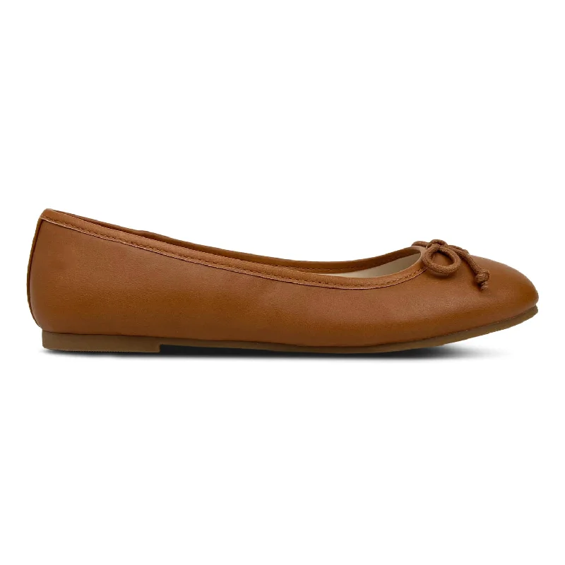 Miss Sadie Ballet Flat in Tan - Kids