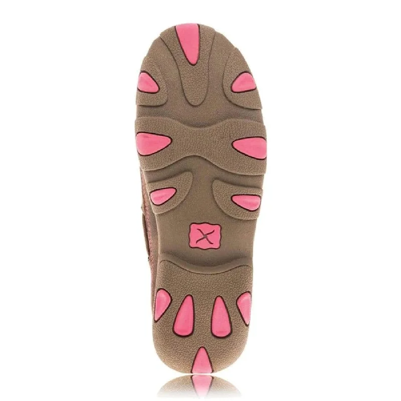 Twisted X Womens Pink Ribbon Slip On Moc