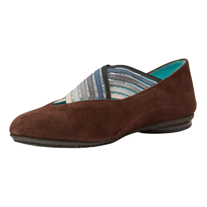 Thierry Rabotin Women's Gragas Brown Suede/Multi Bands