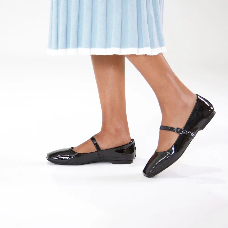 Tokena Black Patent Ballet Flats