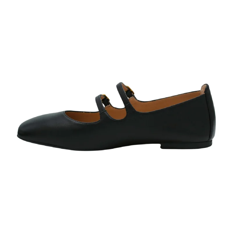 UNISA Black  Leather Mary Jane  Ballet Flat Shoe