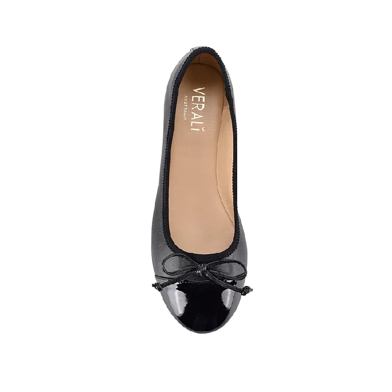 Bamba Ballet Flats - Black/Black Patent