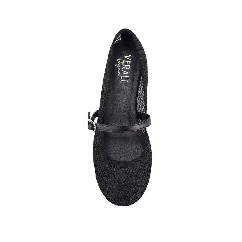 Bambam Mary-Jane Flats - Black Mesh