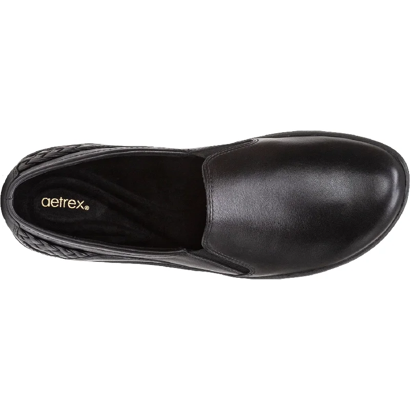 Women's Aetrex Trisha Black Leather