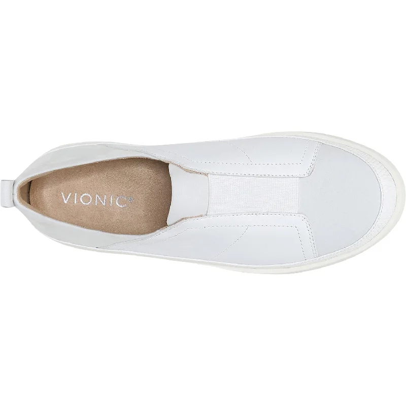 Women's Vionic Zinah White Leather/Nubuck