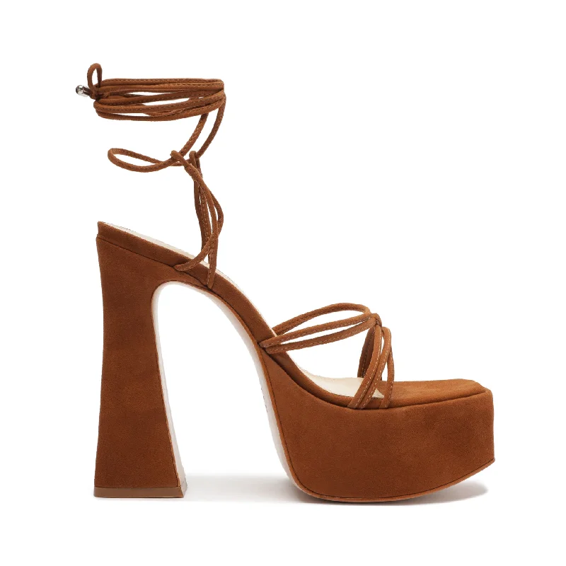 Athena Platform Nubuck Sandal