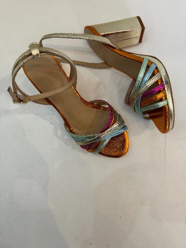 Cuple Multicoloured Leather Strappy Sandal