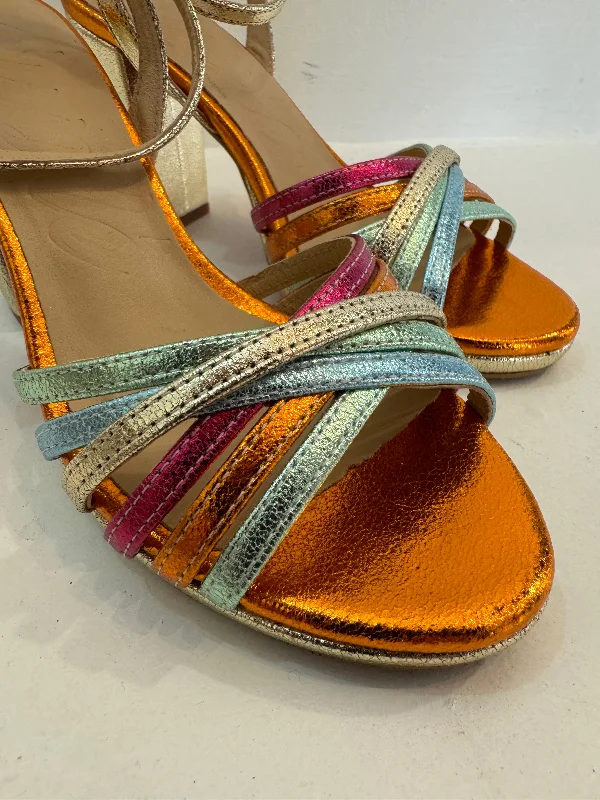 Cuple Multicoloured Leather Strappy Sandal