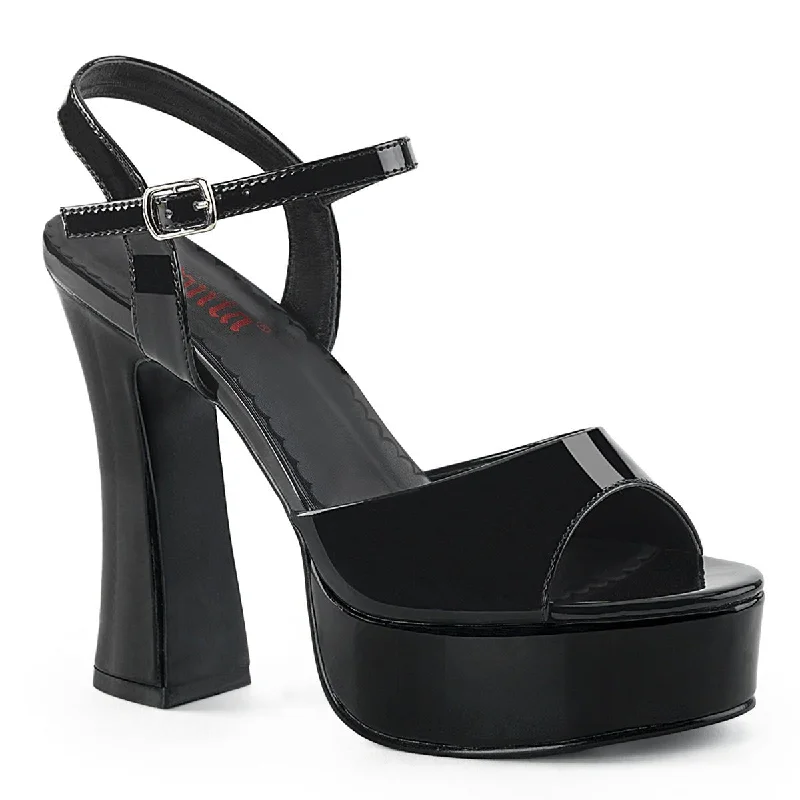 Demonia DOLLY-09 | Black Patent Leather Sandals