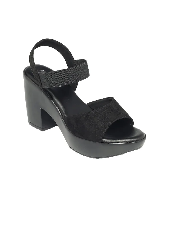 Dhriti Black Block Heels