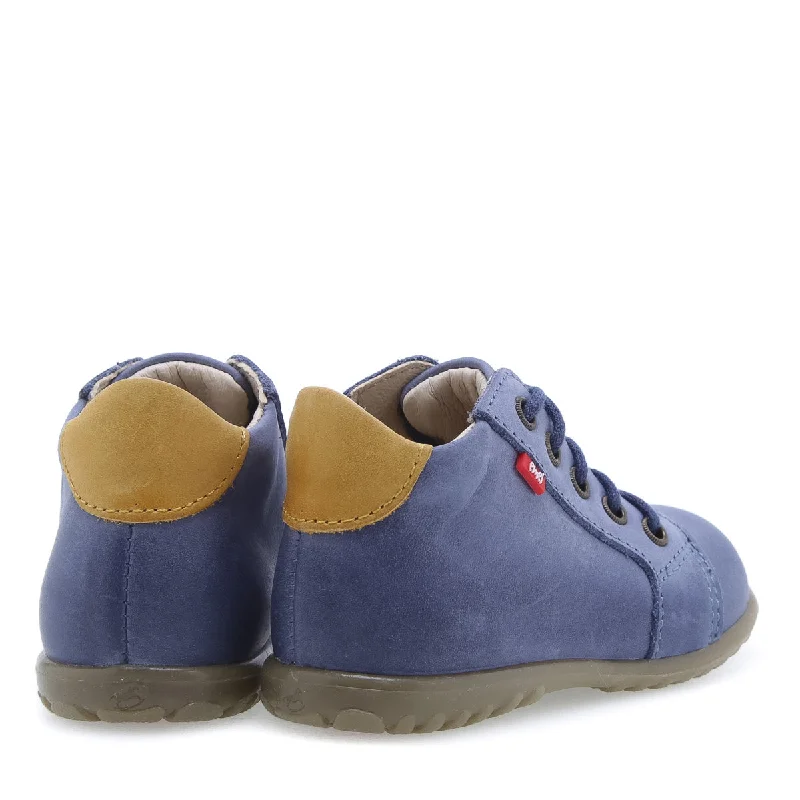 (1101-18) Emel blue Lace Up First Shoes