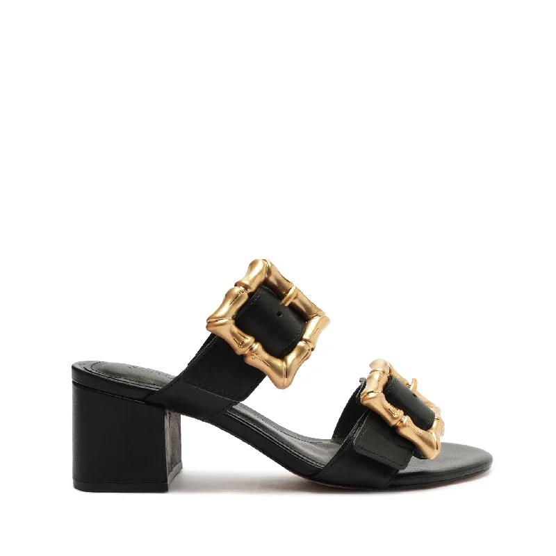 Enola Mid Block Leather Sandal