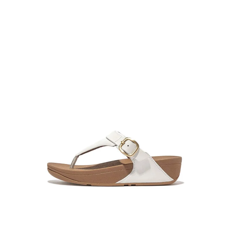 Lulu Adjustable Leather Toe-Post Sandals