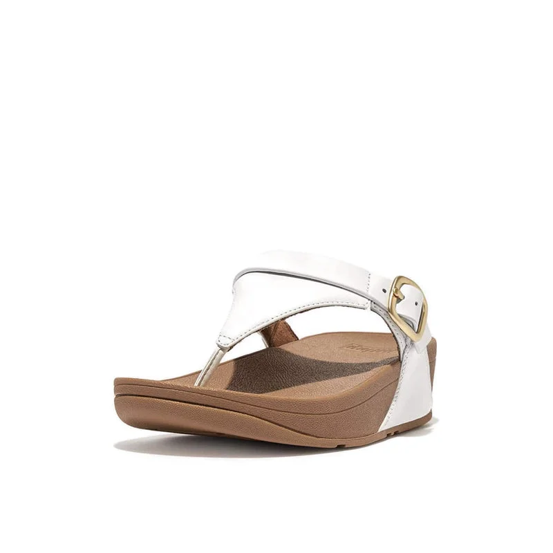 Lulu Adjustable Leather Toe-Post Sandals