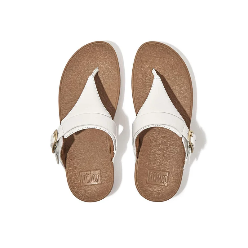 Lulu Adjustable Leather Toe-Post Sandals