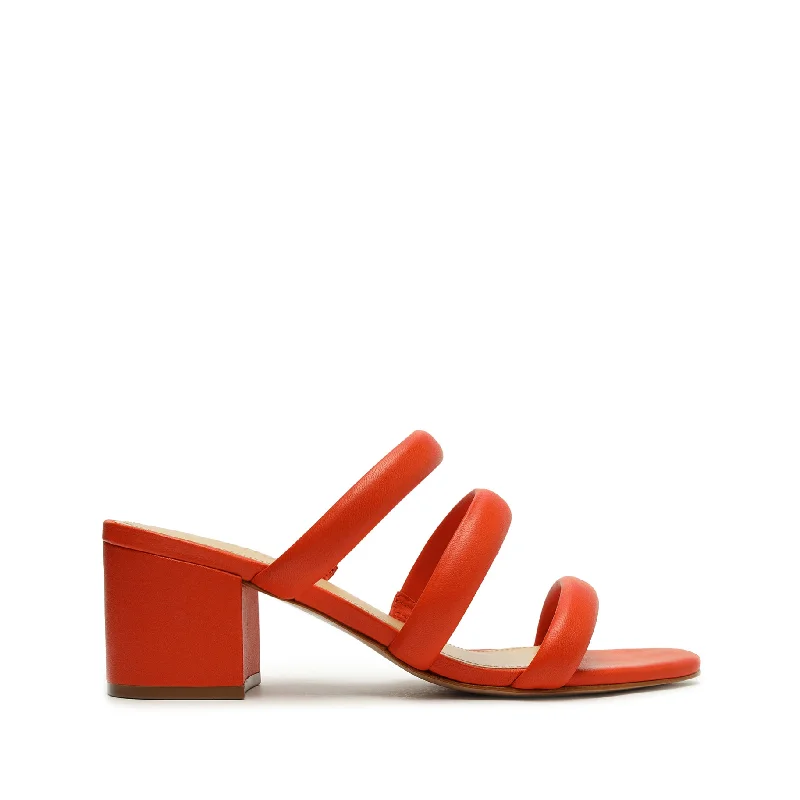 Olly Mid Block Nappa Leather Sandal