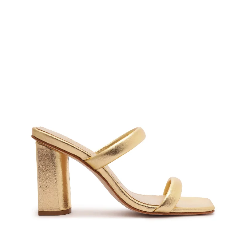 Ully Metallic Leather Sandal