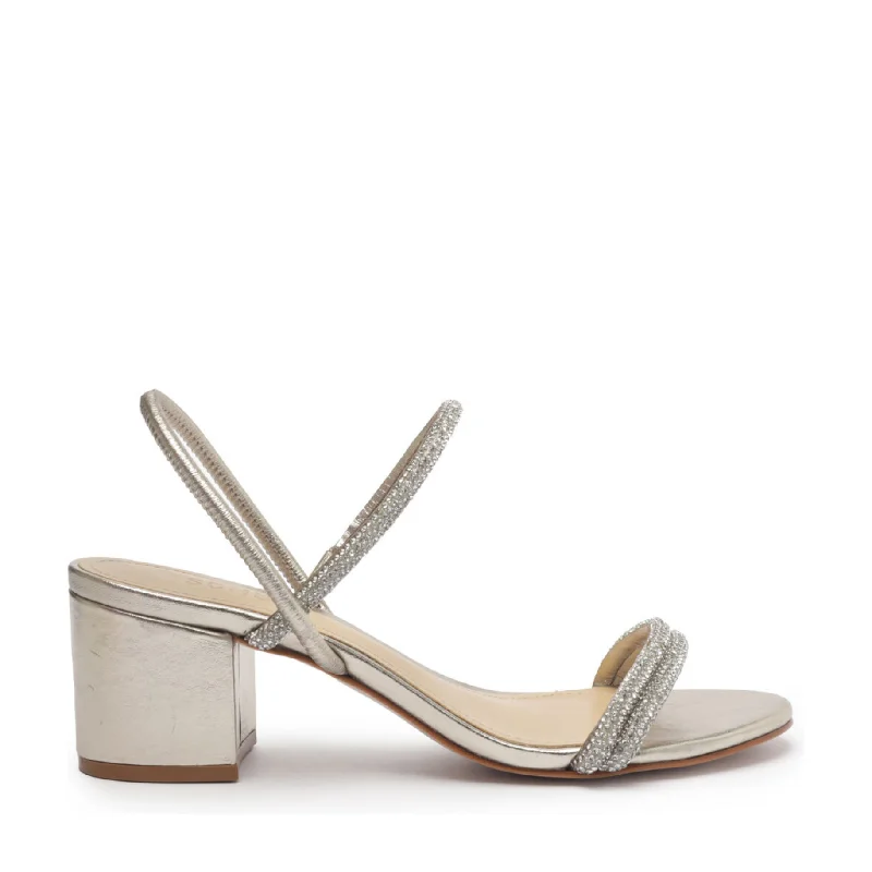 Whiteley Block Metallic Leather Sandal