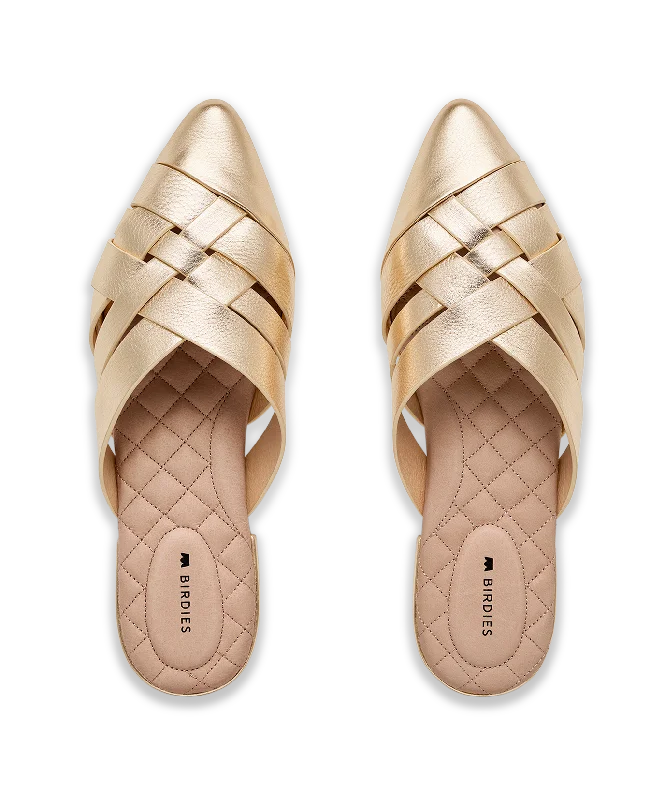 The Dove - Gold Crossed Leather