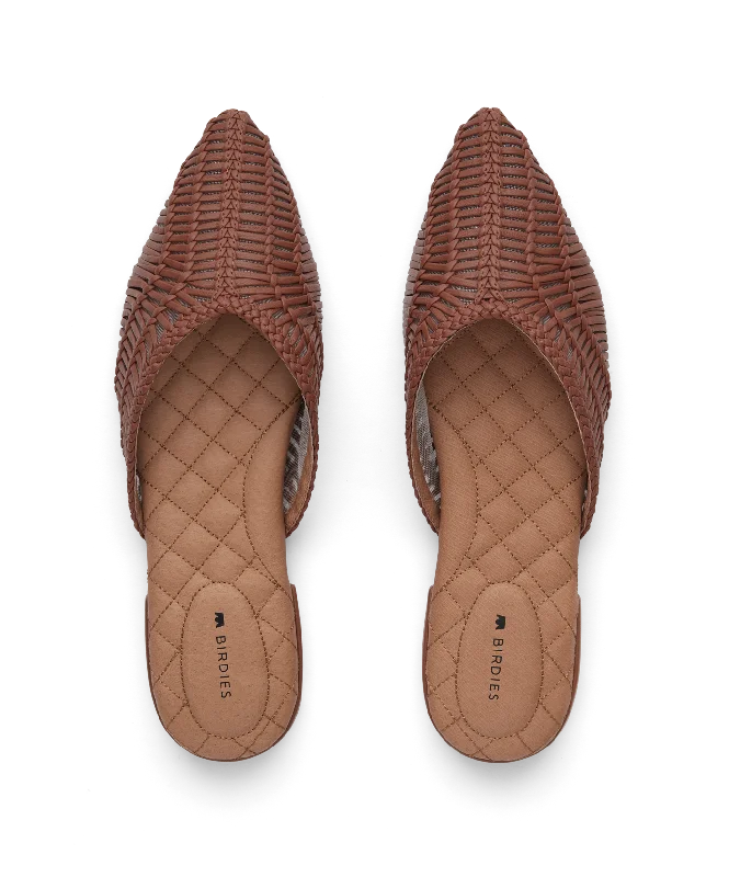 The Swan - Cognac Woven Leather